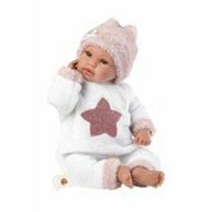Llorens 63648 NEW BORN - realistická panenka miminko se zvuky a měkkým látkovým tělem